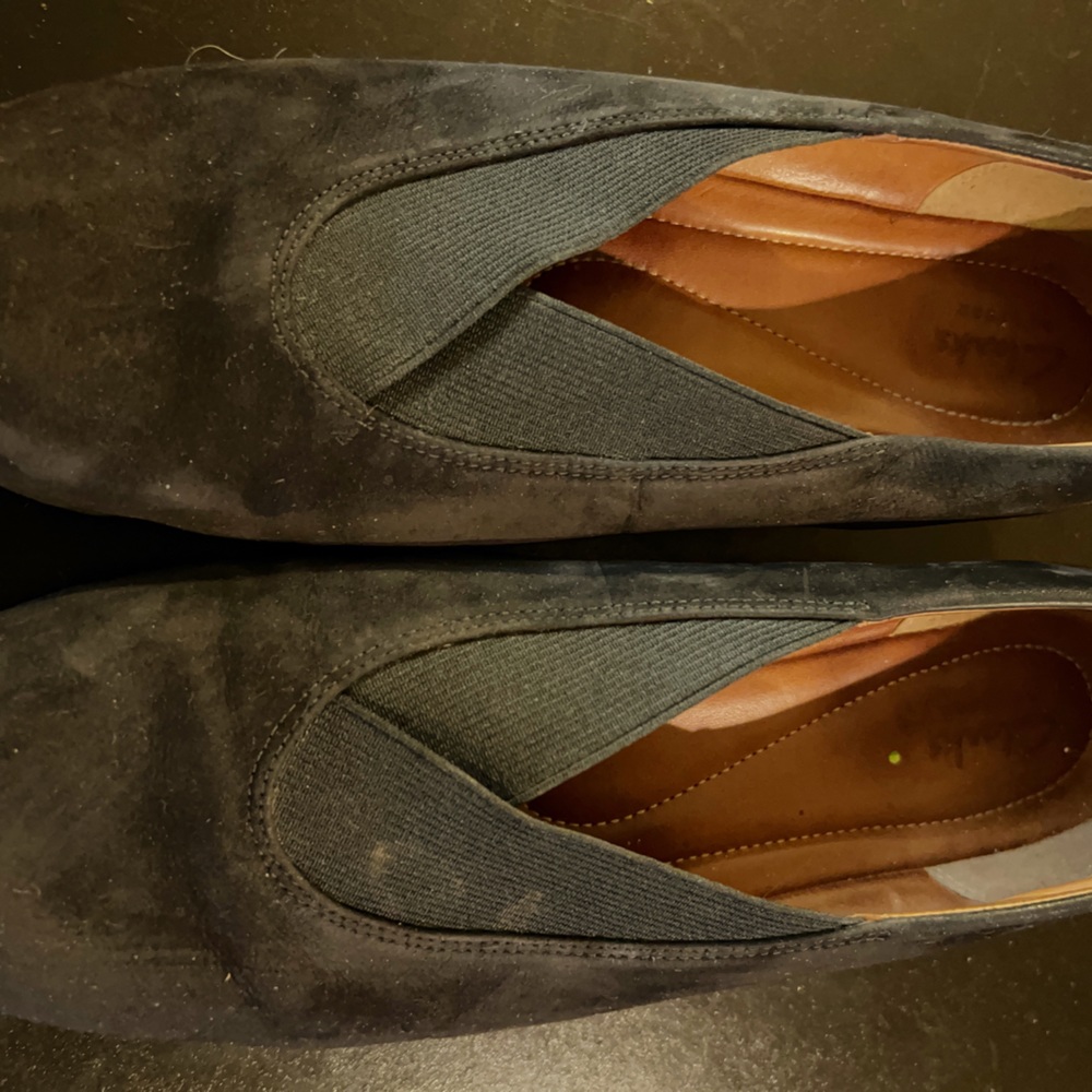 Clarks Artisan Slip on Shoes in Solid Black